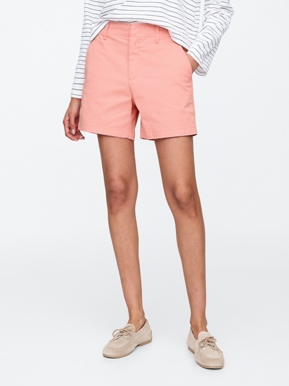 GAP Downtown Khaki Shorts | Pastel Pink, Size 10 (NWT)